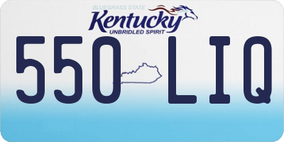 KY license plate 550LIQ