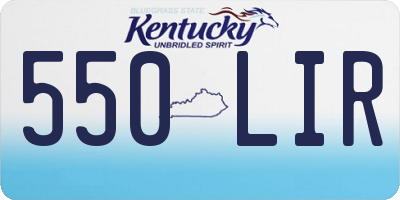 KY license plate 550LIR