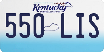 KY license plate 550LIS