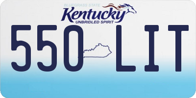 KY license plate 550LIT