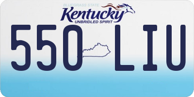 KY license plate 550LIU