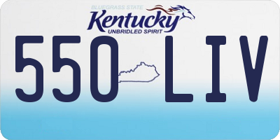 KY license plate 550LIV
