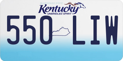 KY license plate 550LIW