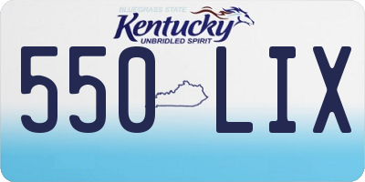 KY license plate 550LIX