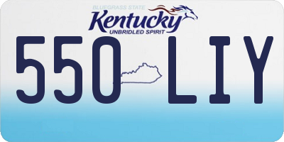 KY license plate 550LIY