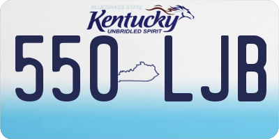 KY license plate 550LJB