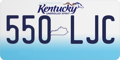 KY license plate 550LJC