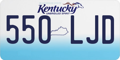 KY license plate 550LJD