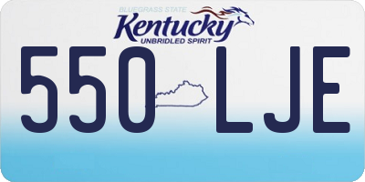 KY license plate 550LJE