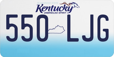 KY license plate 550LJG