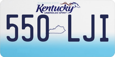 KY license plate 550LJI