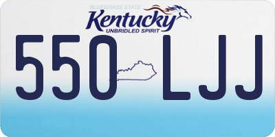 KY license plate 550LJJ