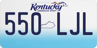 KY license plate 550LJL