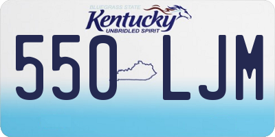 KY license plate 550LJM