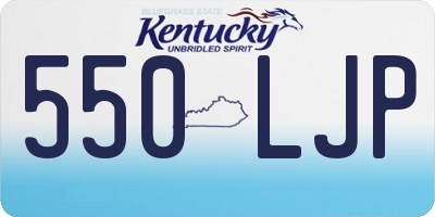 KY license plate 550LJP