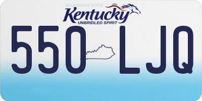 KY license plate 550LJQ