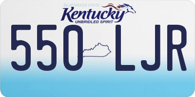 KY license plate 550LJR