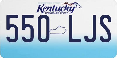 KY license plate 550LJS