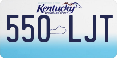 KY license plate 550LJT