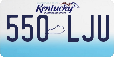 KY license plate 550LJU