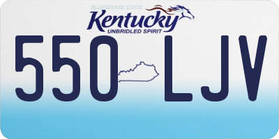 KY license plate 550LJV