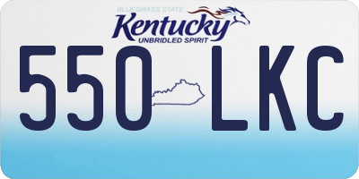 KY license plate 550LKC