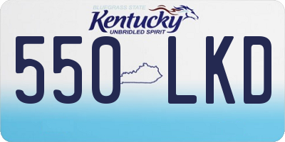 KY license plate 550LKD