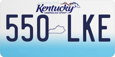 KY license plate 550LKE