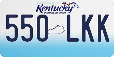 KY license plate 550LKK