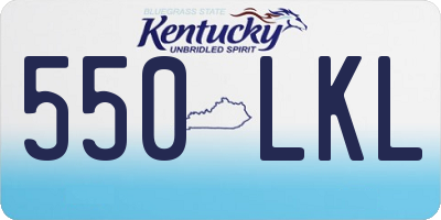 KY license plate 550LKL