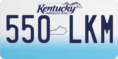 KY license plate 550LKM