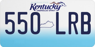 KY license plate 550LRB