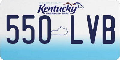 KY license plate 550LVB