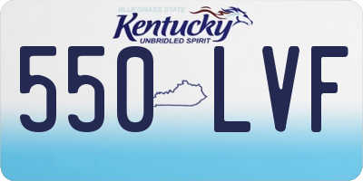 KY license plate 550LVF