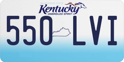 KY license plate 550LVI