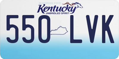 KY license plate 550LVK