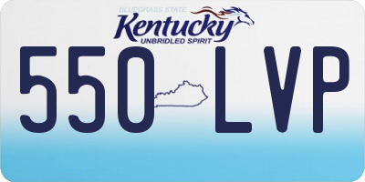 KY license plate 550LVP