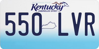 KY license plate 550LVR