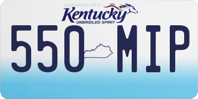 KY license plate 550MIP