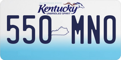 KY license plate 550MNO