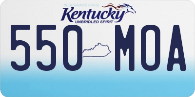 KY license plate 550MOA