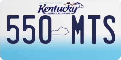 KY license plate 550MTS