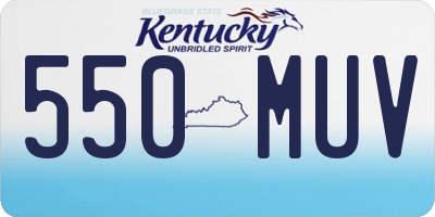 KY license plate 550MUV