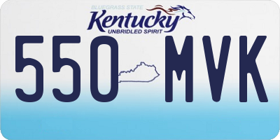 KY license plate 550MVK