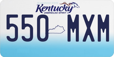 KY license plate 550MXM