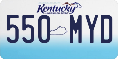 KY license plate 550MYD
