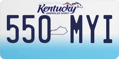 KY license plate 550MYI