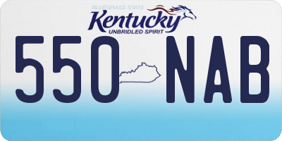 KY license plate 550NAB