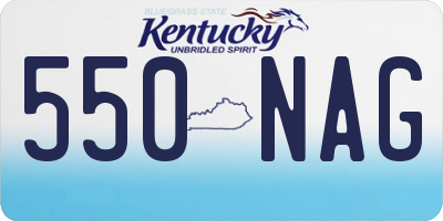 KY license plate 550NAG