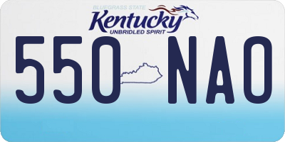 KY license plate 550NAO
